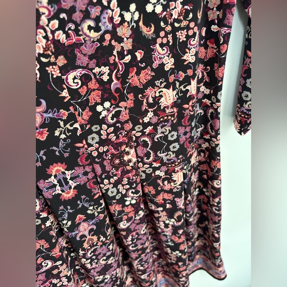 Max Studio Multicolor Boho Floral Dress, Size Large - Picture 7 of 13